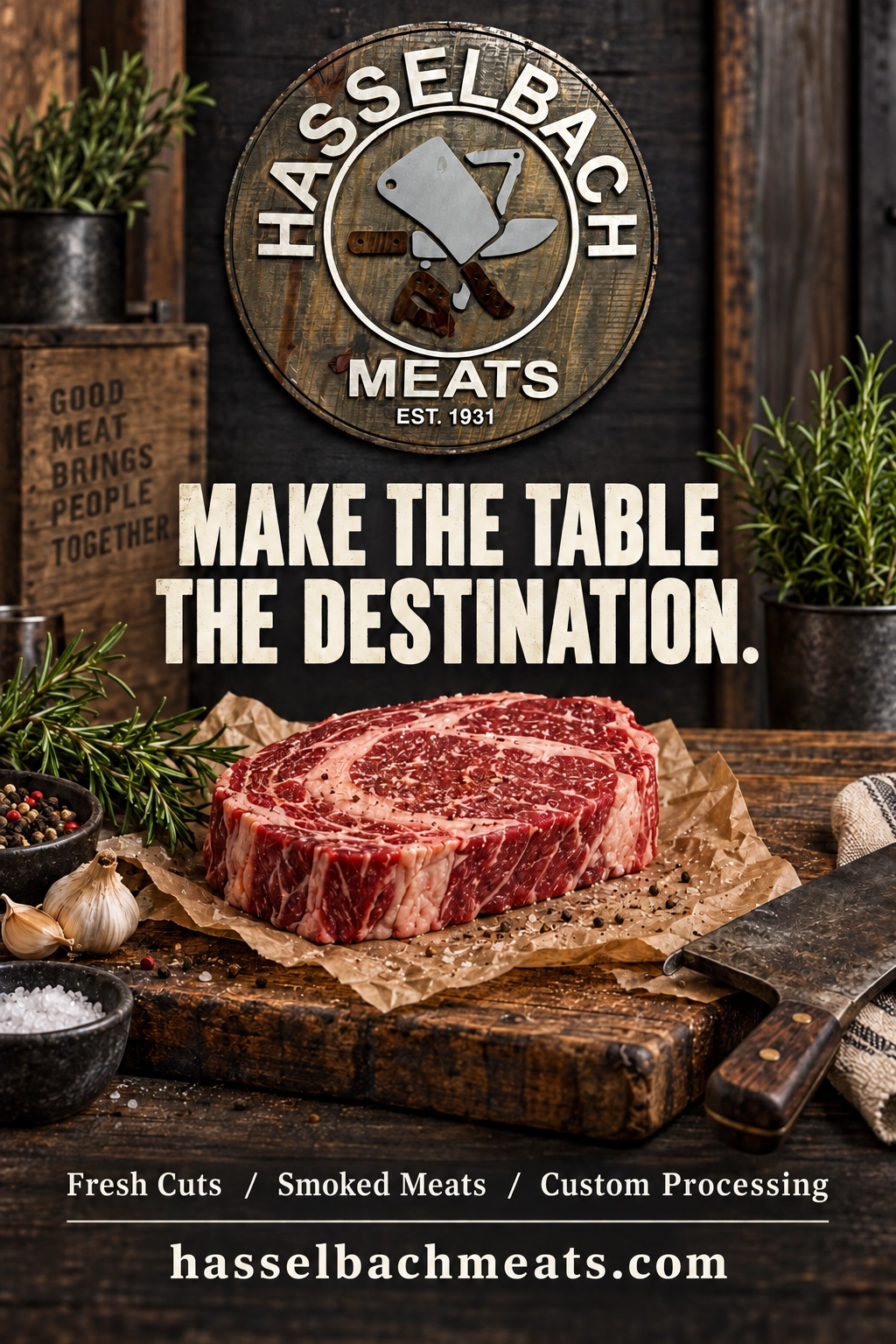 Hasselbach Meats advertisement